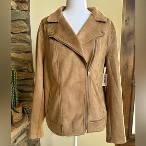 Vegan Suede Moto Jacket NWT